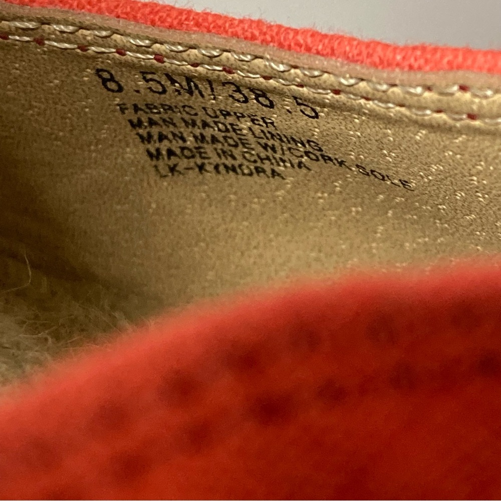 Lucky Brand Kyndra Wedge Espadrille in Coral & Tan US Women’s Size 8.5 M - Picture 6 of 10